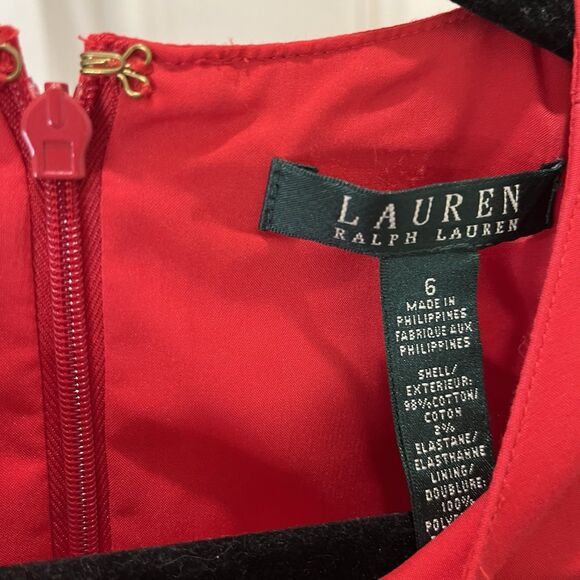 Lauren Ralph Lauren Red Sleeveless Sheath Dress Womens Size 6 Career Business - Picture 4 of 10